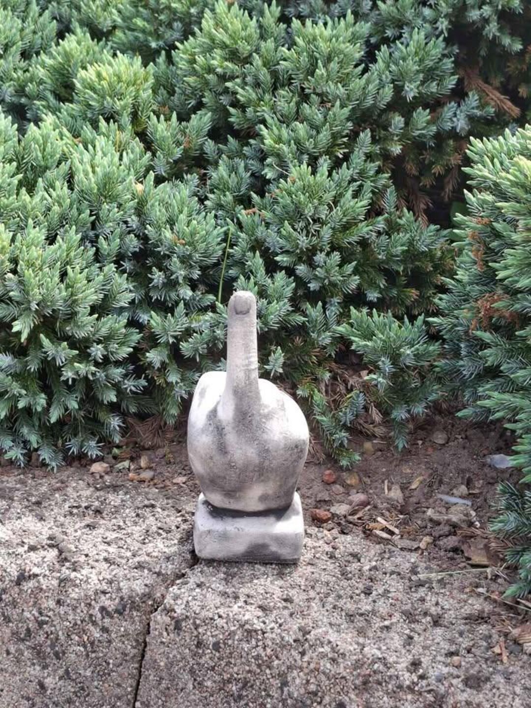 Stone Figure Garden Figure Middle Finger Stink Finger House Garden ...