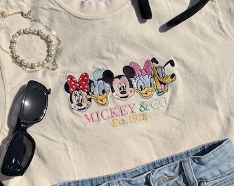 Vintage Mickey and Friends Embroidered Shirt - Adults, Youth, Toddlers