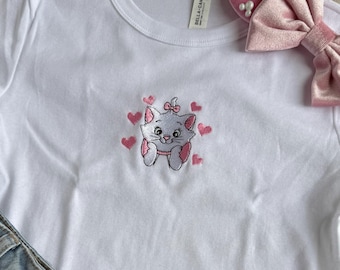 Vintage Marie Embroidered Baby Tee