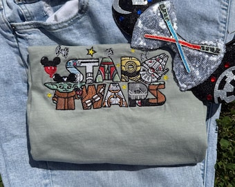 Vintage Grogu Galaxy Tee 2026 - Season of the force Embroidered Tee Edition