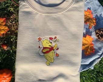 Pooh Bear autumn Embroidered - Fall edition