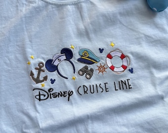 Disney Cruise Line Icons Embroidered Shirt - Adults, Youth, Toddlers