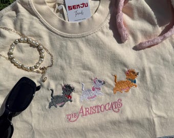 Vintage Aristocats Embroidered Shirt - Adults, Youth, Toddlers