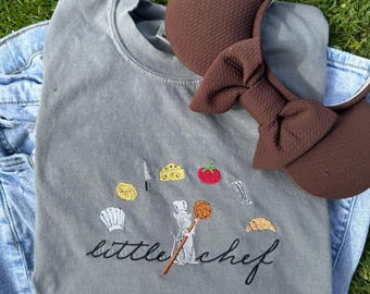 Vintage Little Chef Ratatouille Embroidered Tee - Adults, Youth, Toddler