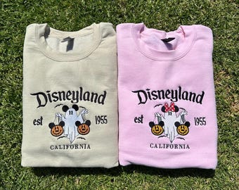 Main Street Mickey and Minnie Halloween Embroidered Sweater