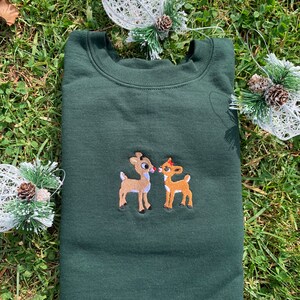 Christmas Sweatshirt, Christmas Embroidered Sweatshirt, Retro Christmas Sweatshirt, Vintage Christmas Sweatshirt