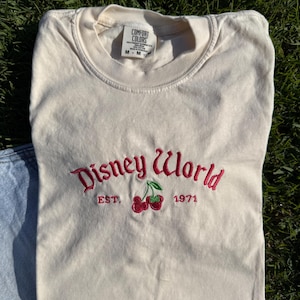 Cherry Disney World Embroidered Tee - Adults, Youth, Toddler