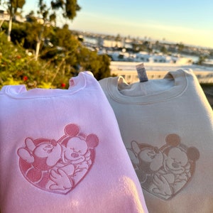 Embroidered Couple's Sweetheart Sweatshirt