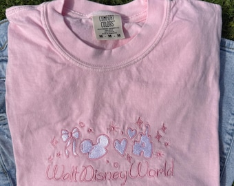 Walt Disney World Coquette Icons Embroidered Tee - Adults, Youth, Toddler