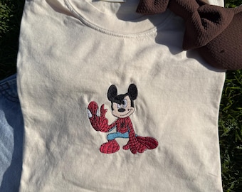 Spider Mickey Embroidered Tee - Adults, Youth, Toddler