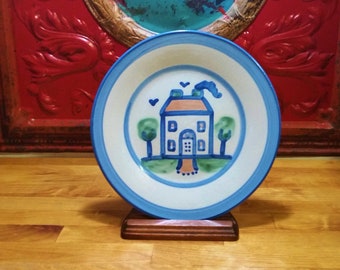 M A Hadley Luncheon House Plate Vintage MA Hadley Retired Pattern Country Farmhouse