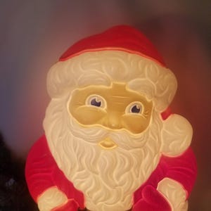 Vintage Santa Blow Mold Christmas Santa Claus Christmas Blow Mold 20 Inches Indoor Outdoor Decor