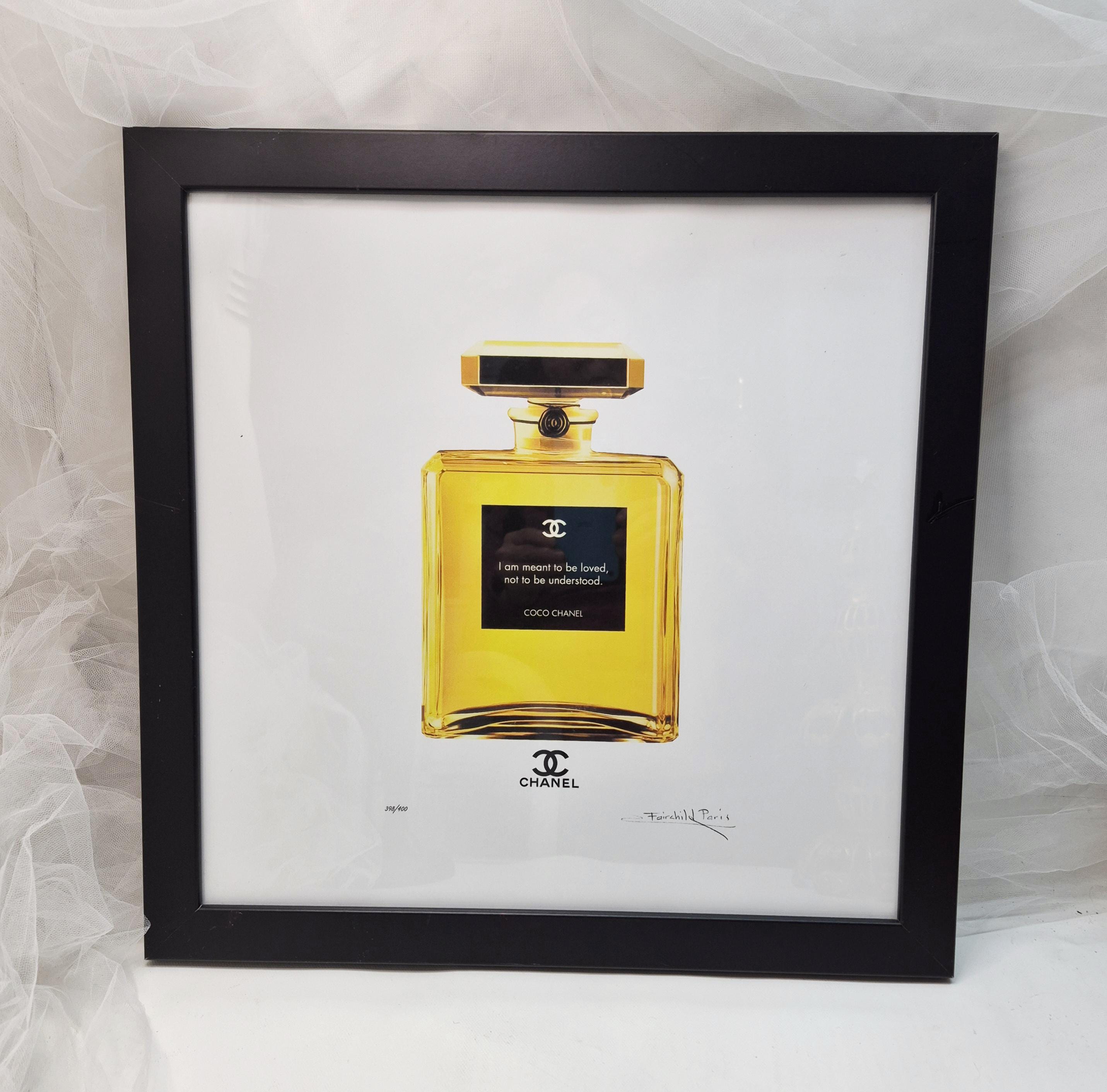 Vintage Chanel Advertising Art Coco Quote Limited Edition Signed