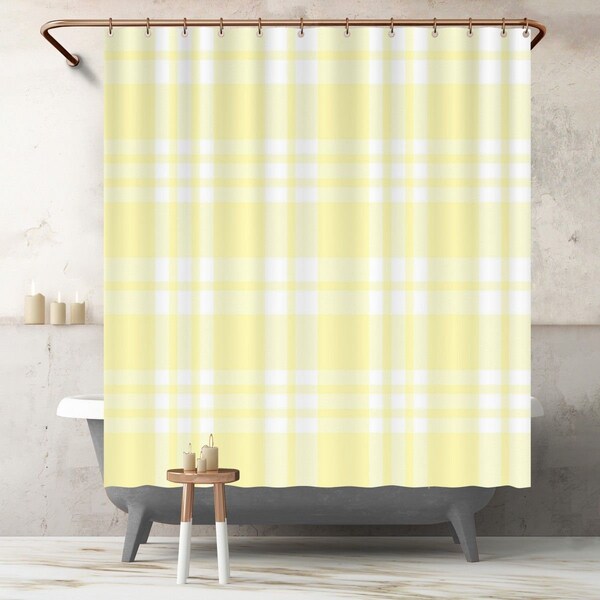 Plaid Shower Curtain Etsy