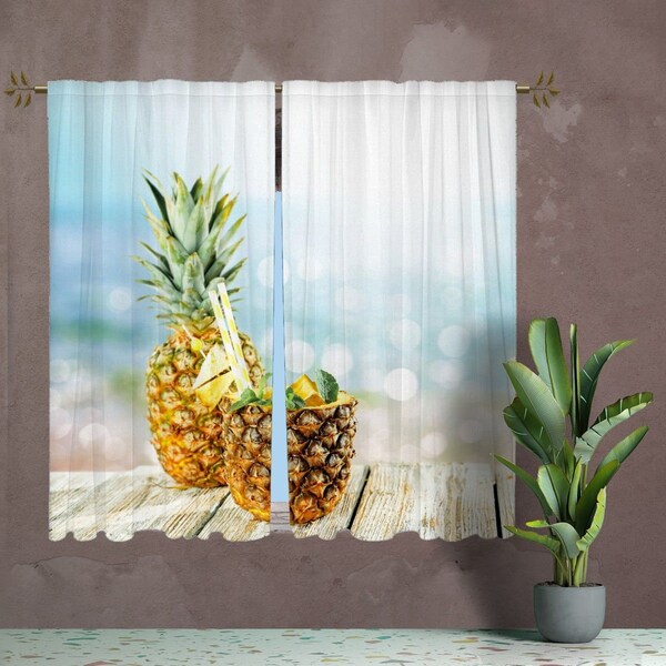 Pineapple Curtains Etsy