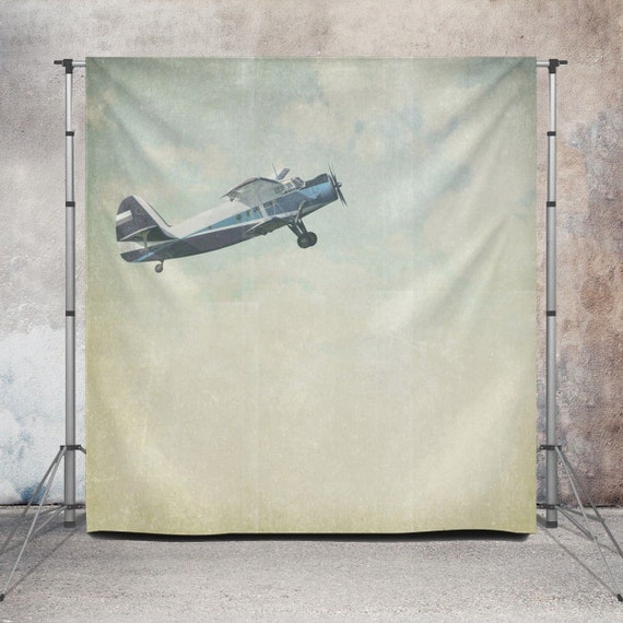 Vintage Airplane Backdrops Aviation Theme Backdrop Banner Etsy