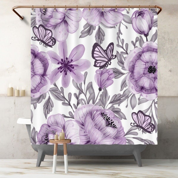 Purple Curtain Etsy