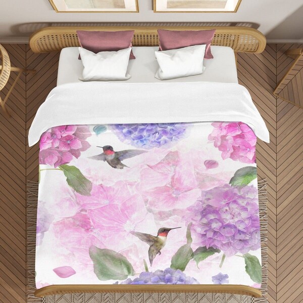 Purple Flower Comforter Etsy