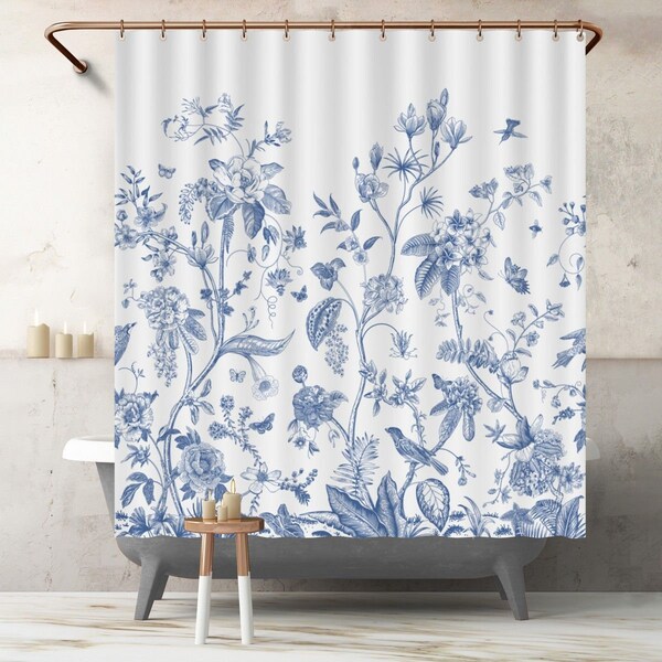 Toile Shower Curtain Etsy