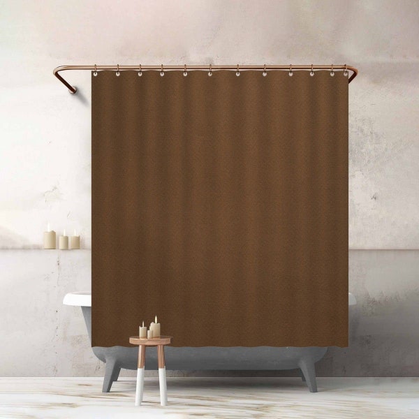 Brown Shower Curtain Etsy