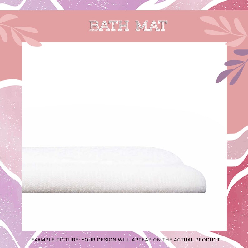 Green Floral Bath Mats Floral Botanical Bathroom Mat Moss Etsy