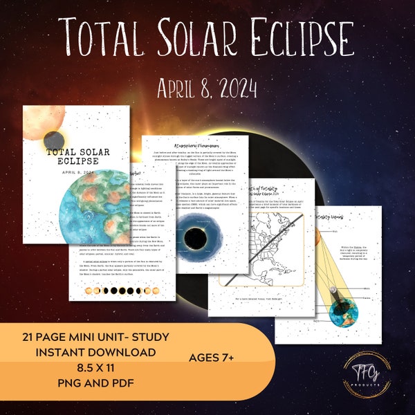 TOTAL SOLAR ECLIPSE 2024 Mini-Unit Study