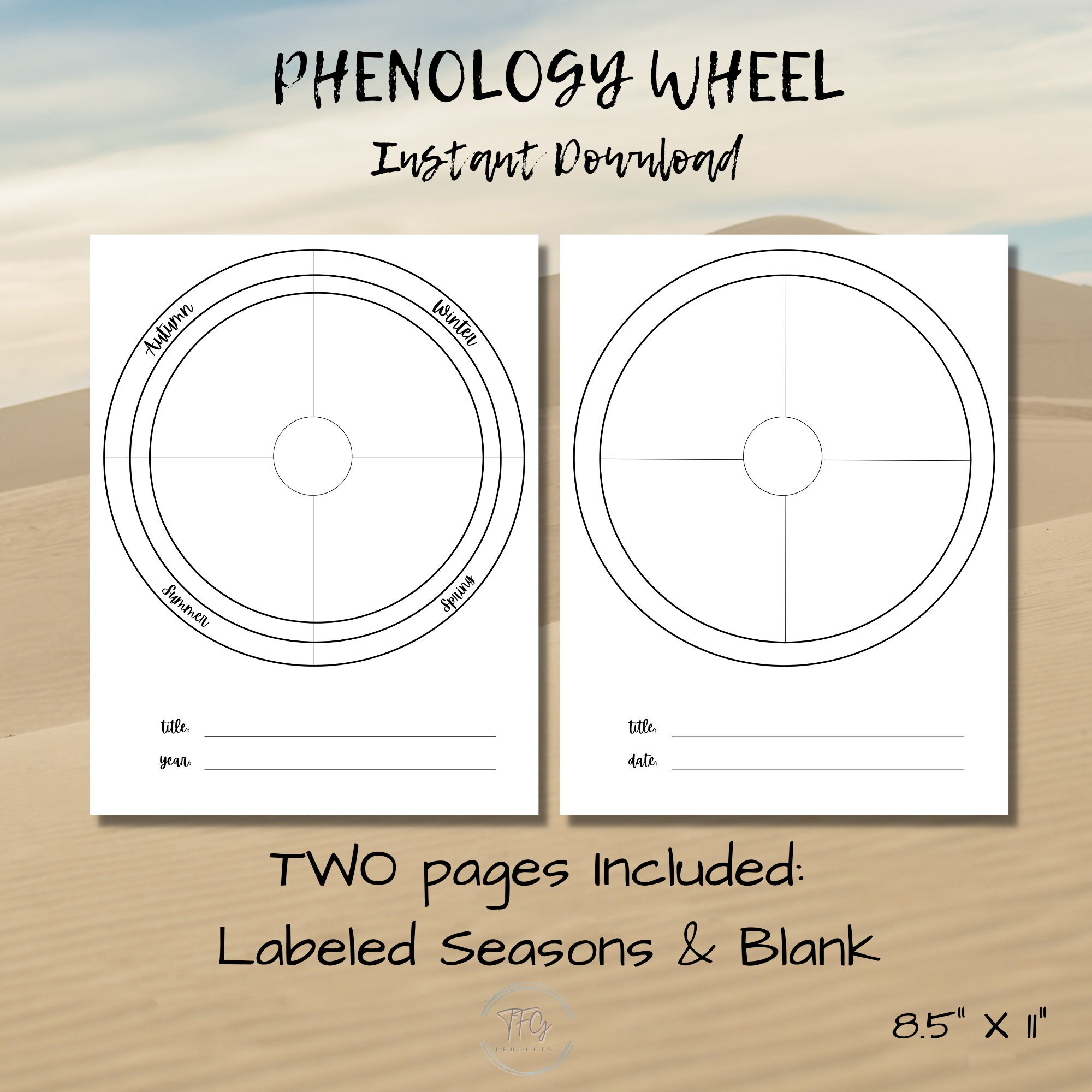 October Wheel Study Phenology Wheel | Nature Study Journal (instant Download) - Etsy