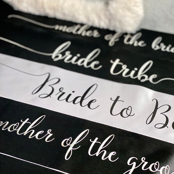 Personalised Hen Party Sash With Name Custom Black And Silver Sash Bridal Shower Luxury Custom Silver And Black Sash With Name Gift Bag Item