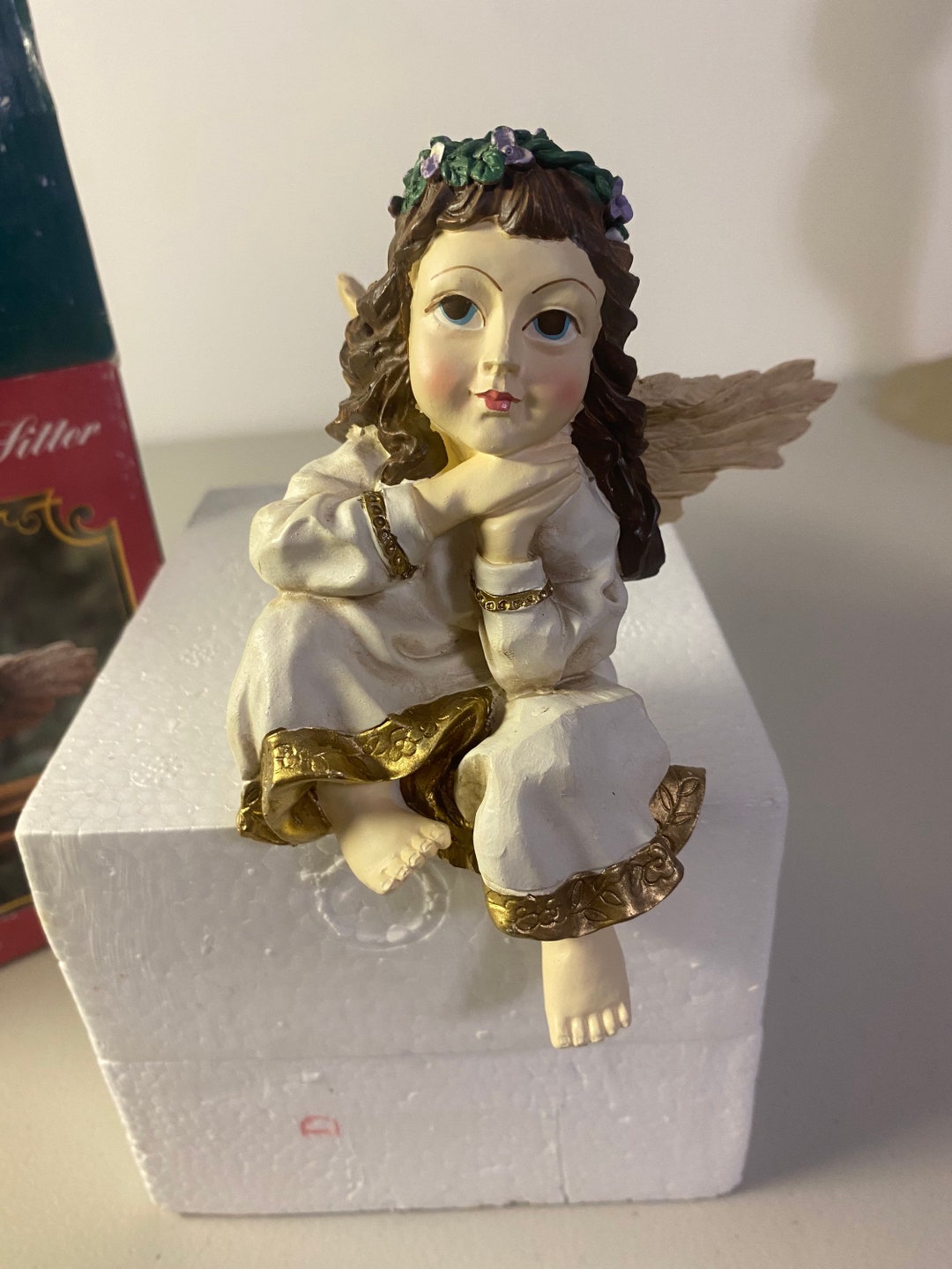 Vintage Angel Shelf Sitter Christmas Etsy