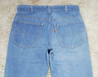 Vintage 80's Levi's 646 Jeans, Bell Bottom, Orange Tab