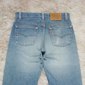 Vintage 90's Levi's 501 Jeans Waist 28 Distressed Medium Wash Denim Straight Leg Regular Fit Button Fly 501 0000 Made in USA W28 L30.5