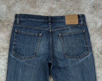 Jeans vintage Journal Standard pour hommes, taille 33, denim délavé moyennement délavé, taille moyenne, fabriqué au Japon W33 L32