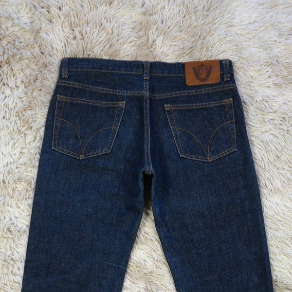 Vintage 90's Hysteric Glamour Pirate Jeans Waist 30 Low Waist Dark Wash Blue Denim Straight Leg W30 L29