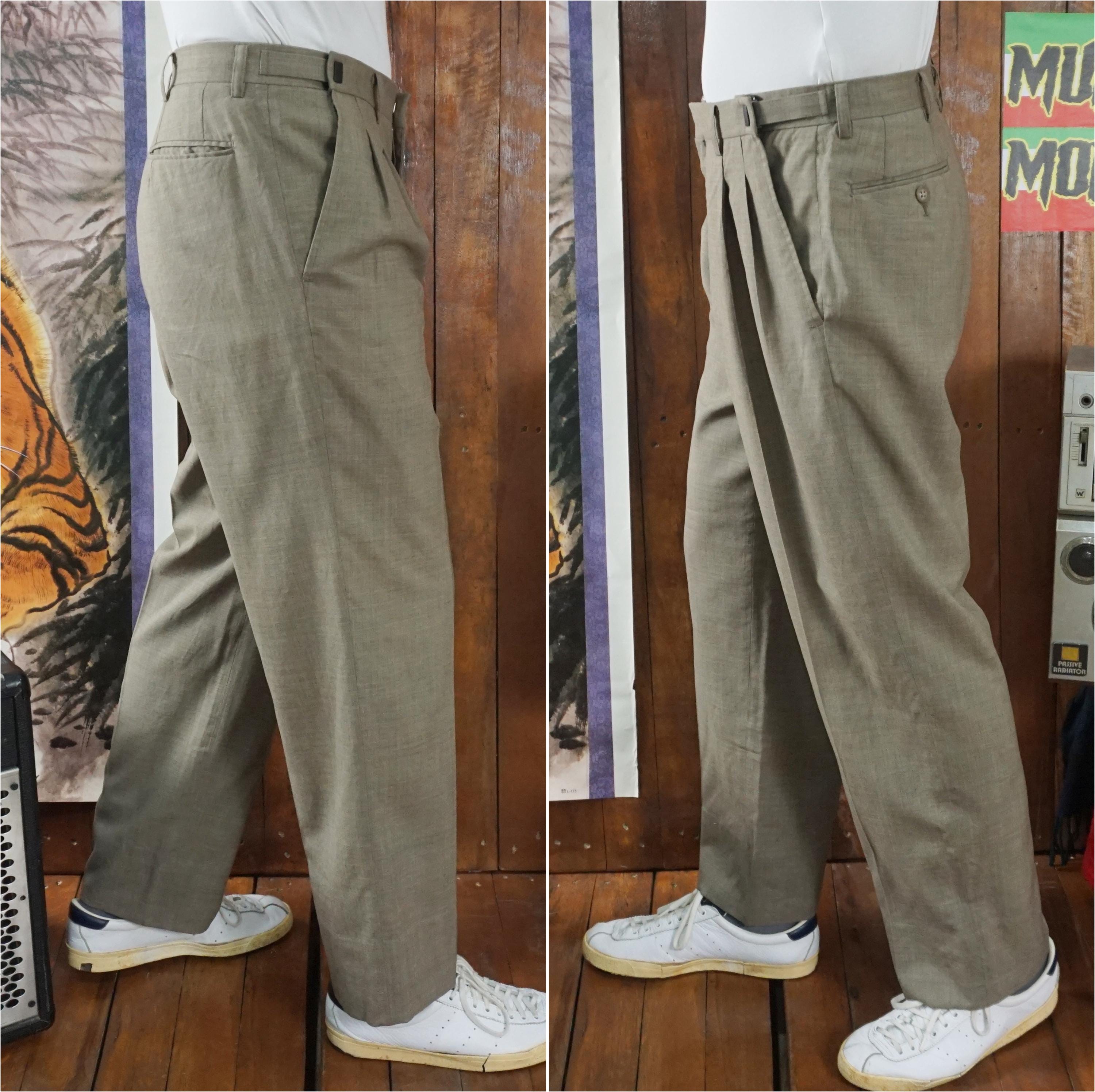 パンツ 80s vintage JAPAN wool poly Slacks pants Vintage 80's Japan Tailor Made Pure Wool Slacks Pants Mid