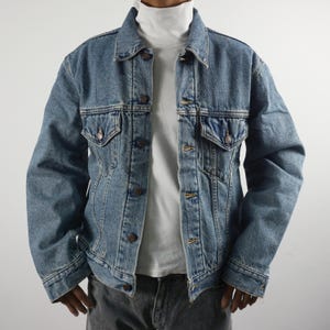 Vintage 90's Levi's 70505 03 Denim Jacket Type 3 Size 38 Blanket Lined Trucker Made in USA