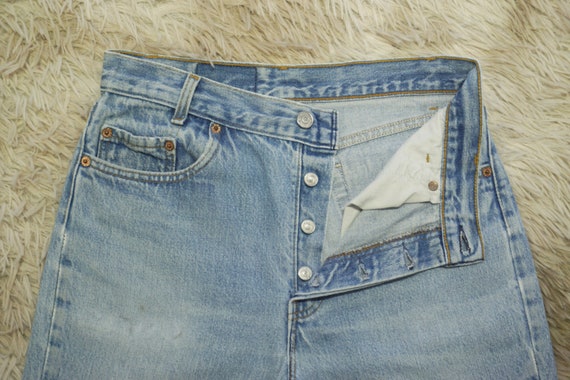 Vintage 90's Levi's 501 Jeans Waist 28 Student Fi… - image 5