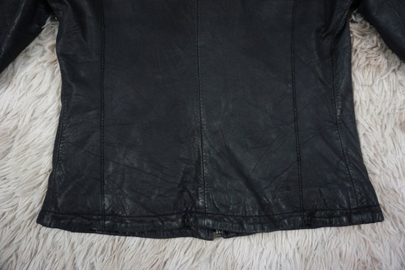 Vintage Doma Distressed Leather Jacket Women Size… - image 7
