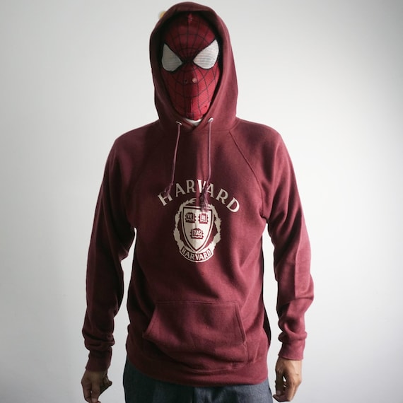 Vintage 80s Harvard Hoodie Champion Raglan Sweatshirt Made