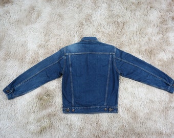 Vintage 90's Bobson Trucker Jacket Size 34 XS Distressed