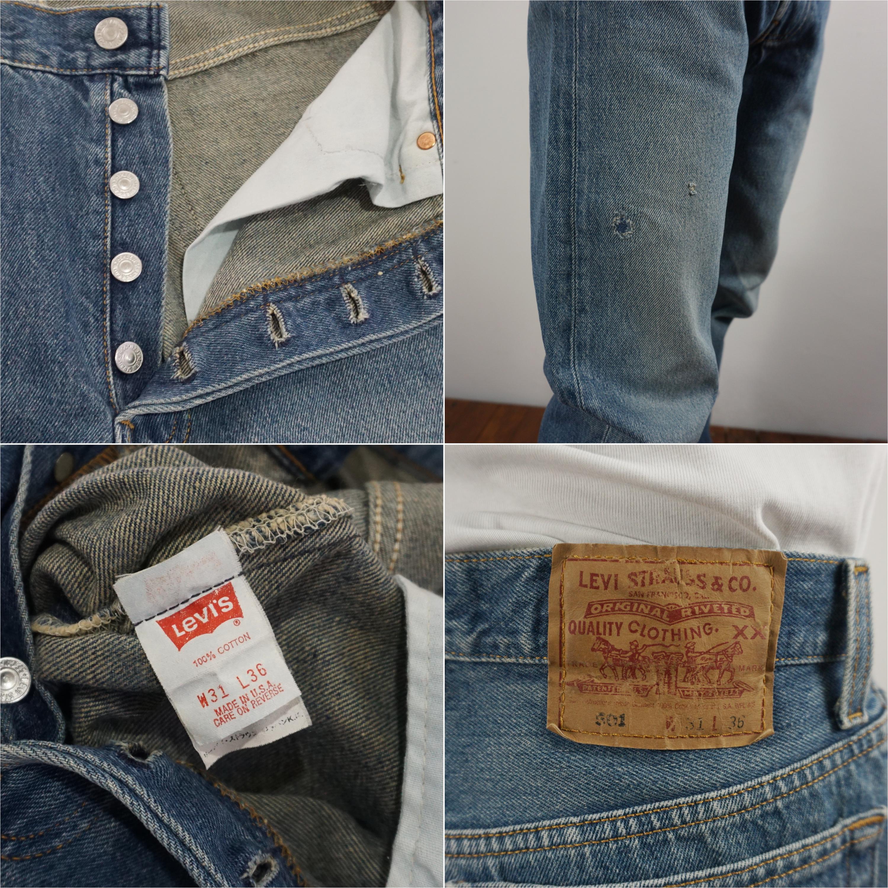 Vintage 90's Levi's 501 Jeans Waist 28.5 Distressed Mid