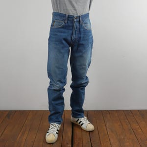 Vintage 90&#39;s Giorgio Armani Jeans Waist 29.5 Distressed Medium Wash Denim Faded Regular Fit Zipper Fly W29.5 L31