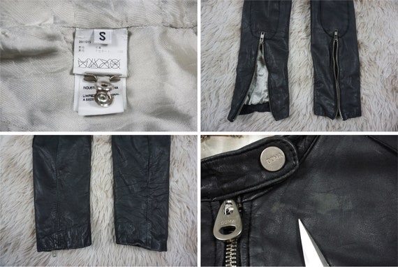Vintage Doma Distressed Leather Jacket Women Size… - image 9
