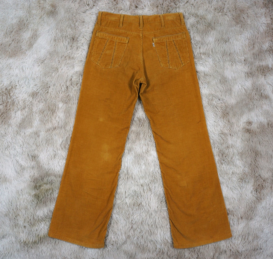 Levi's Corduroy Pants Waist 32 Mustard Yellow Vintage Etsy