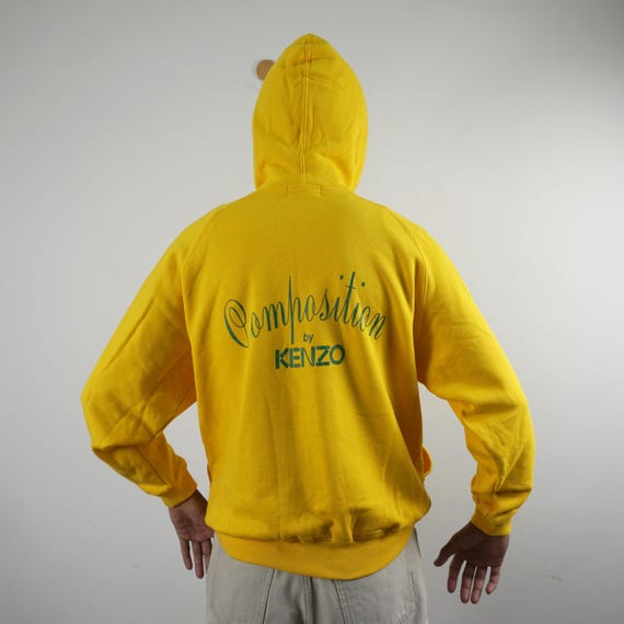 Felpa con cappuccio e zip vintage Kenzo Big Logo Streetwear