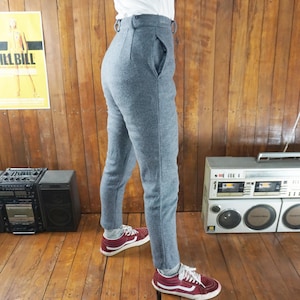Vintage 90s Juelamy Wool Pants – Made in Japan – Gray Minimalist Trousers – W24 High Waist –Slim Skinny Fit – Workwear Look XS