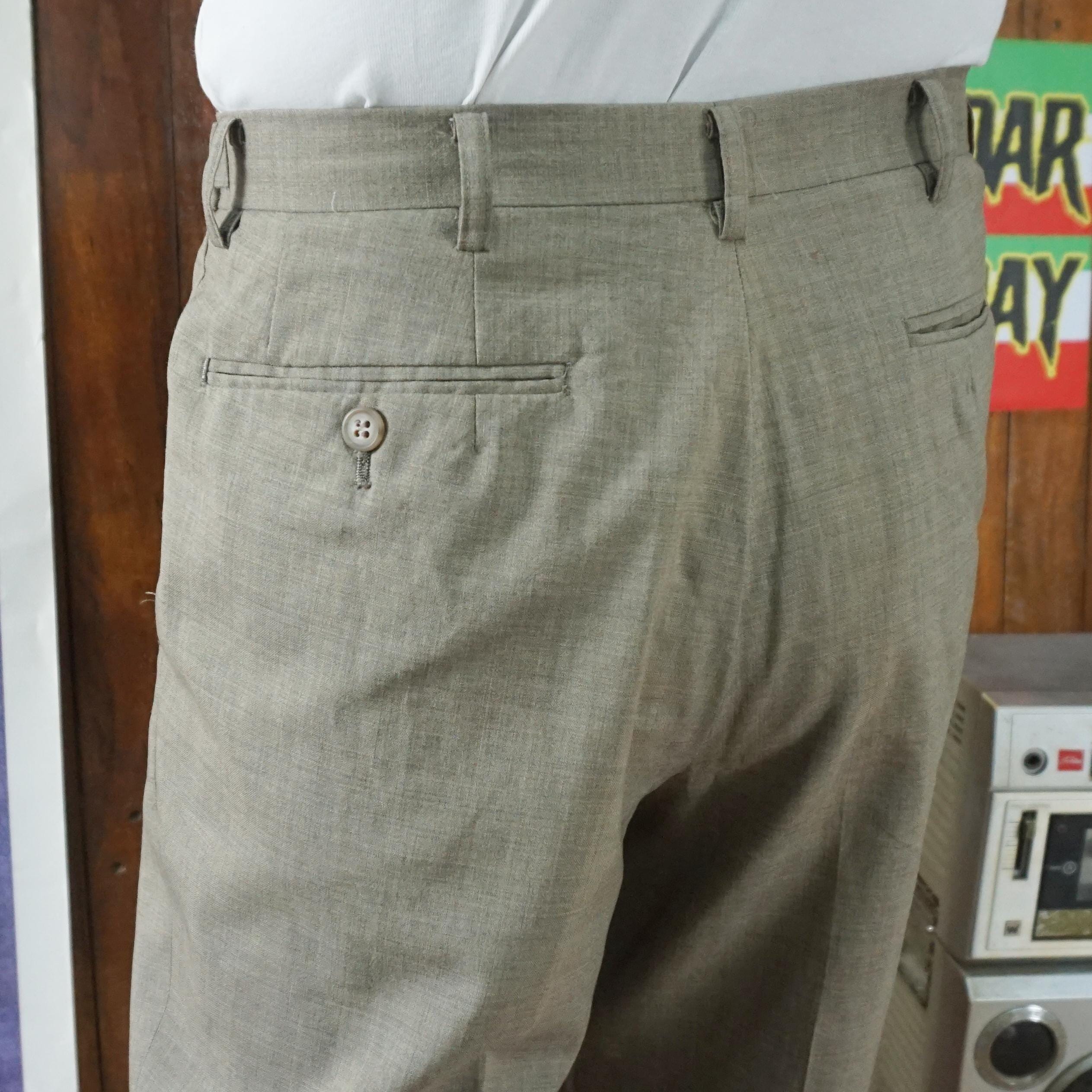 Vintage 80's Japan Tailor Made Pure Wool Slacks Pants Mid