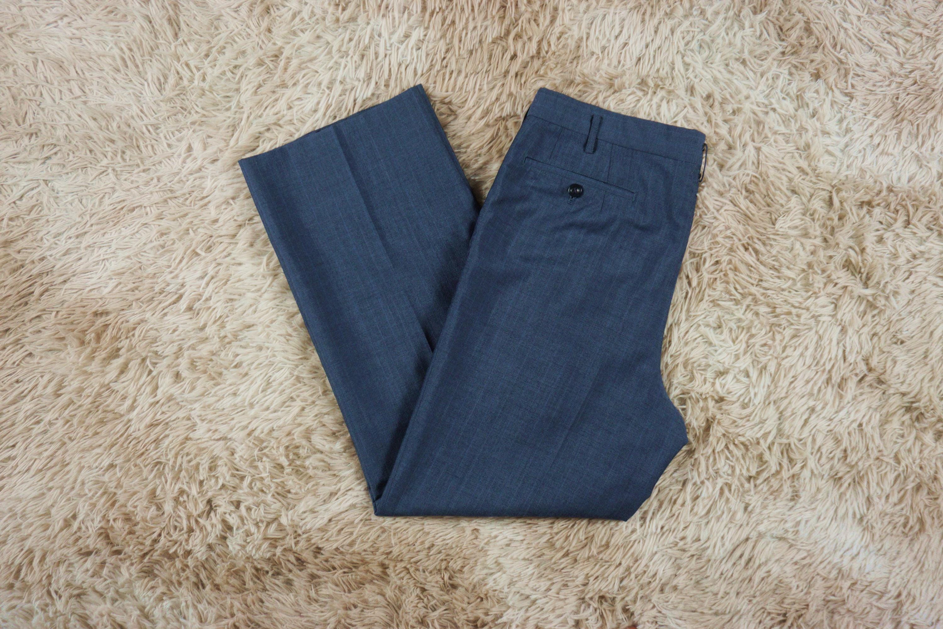 パンツ 80s archive vintage wool Slacks y-zip 80s? Japan Vintage Striped Pants Wool Slacks YZIP