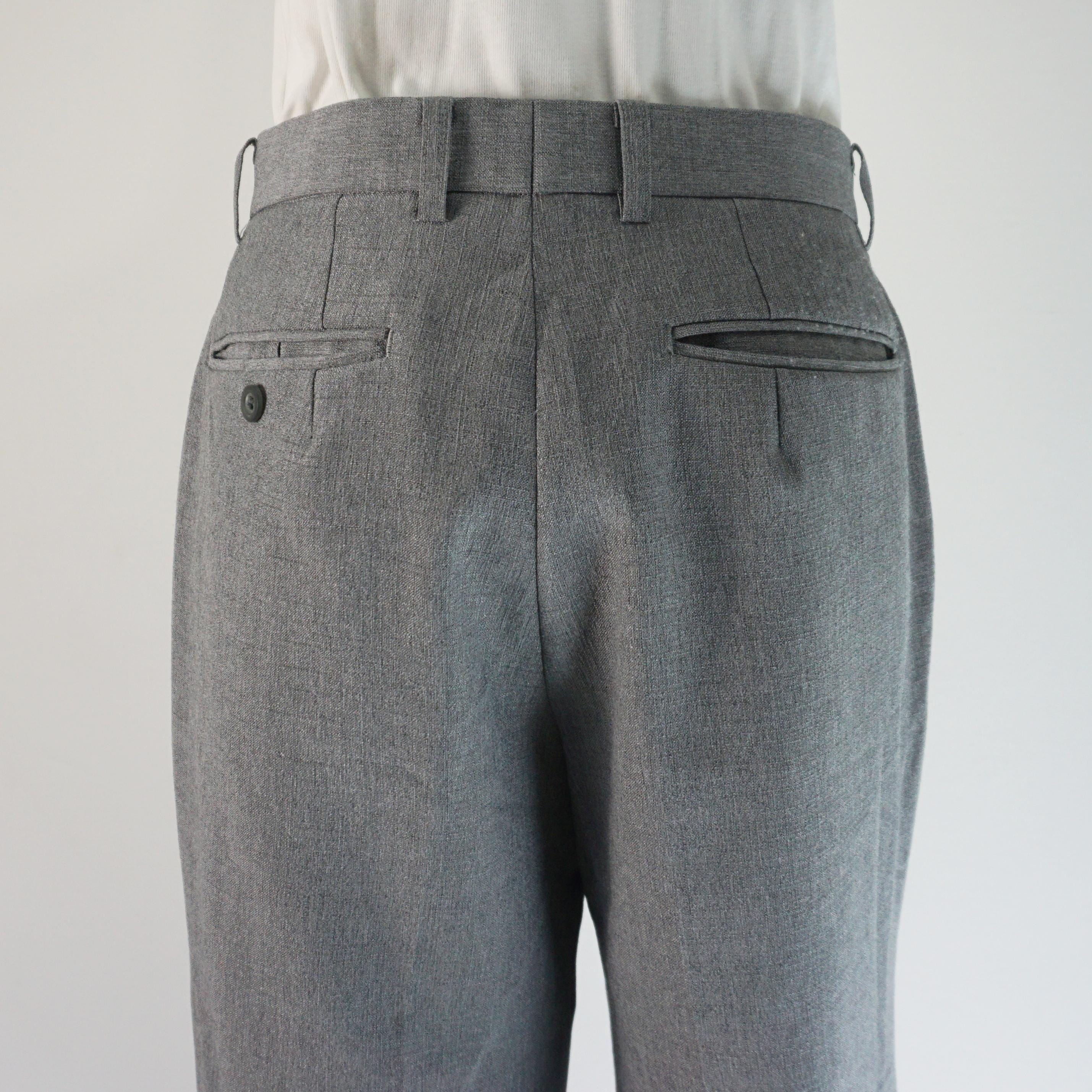パンツ 1980s vintage JAPAN wool Slacks pants Vintage 80's Japan Tailor Made Pure Wool Slacks Pants Mid