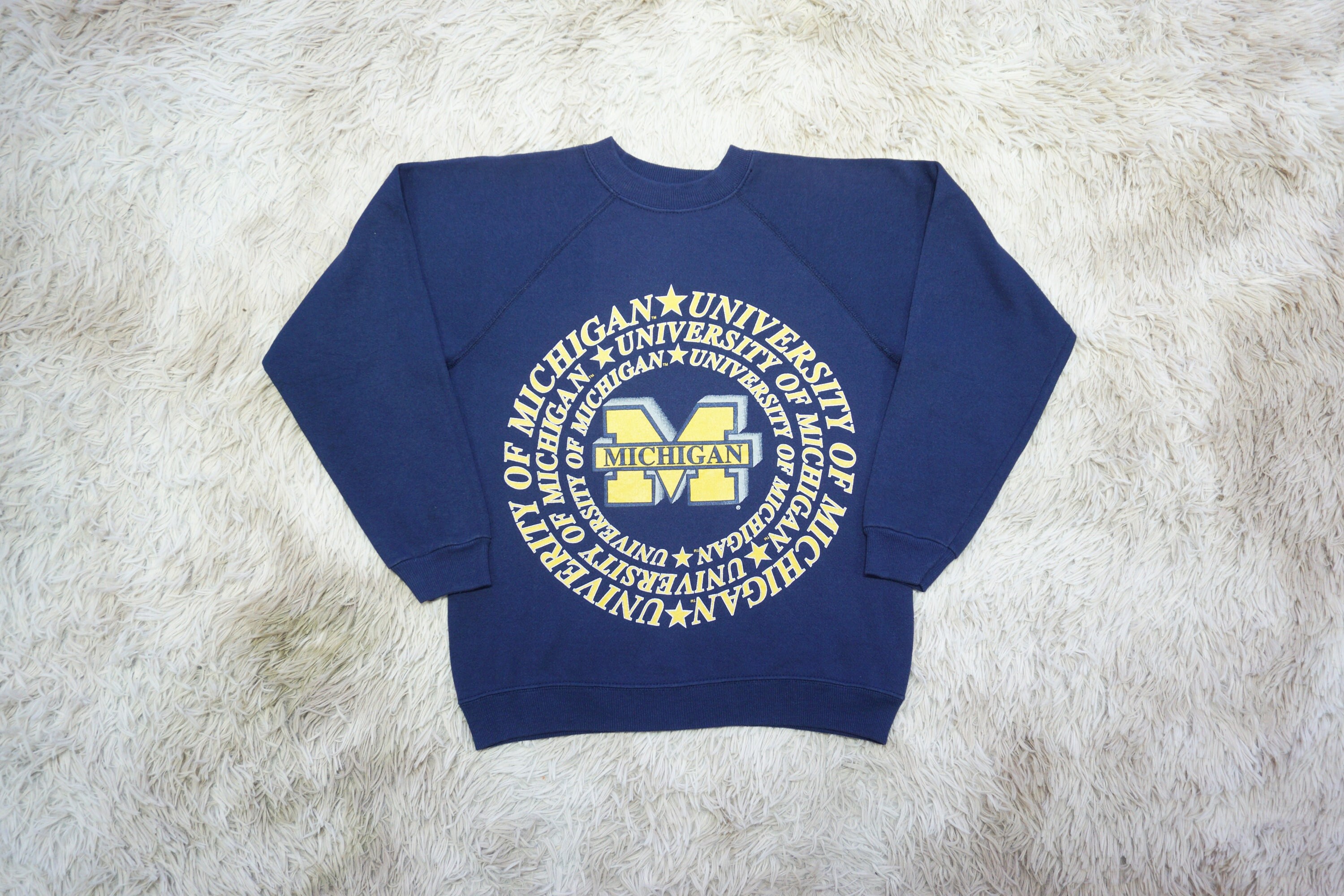 Vintage 90's University of Michigan Sweatshirt Distressed