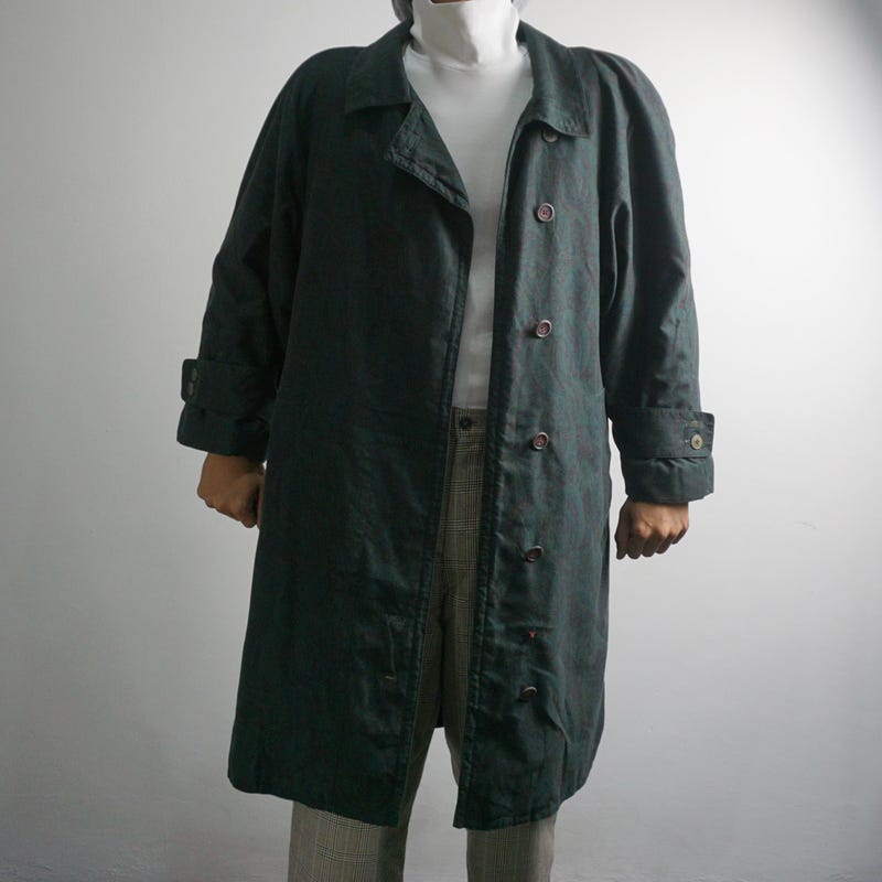 Paisley Patterned Trenchcoat
